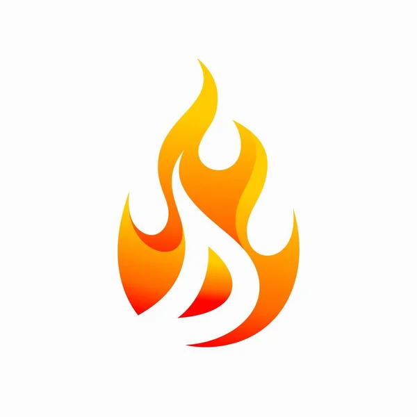 Letter Fire Logo Design — Stock Vector