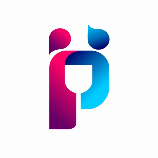 Chat Logo Design Sprechblase Logo — Stockvektor