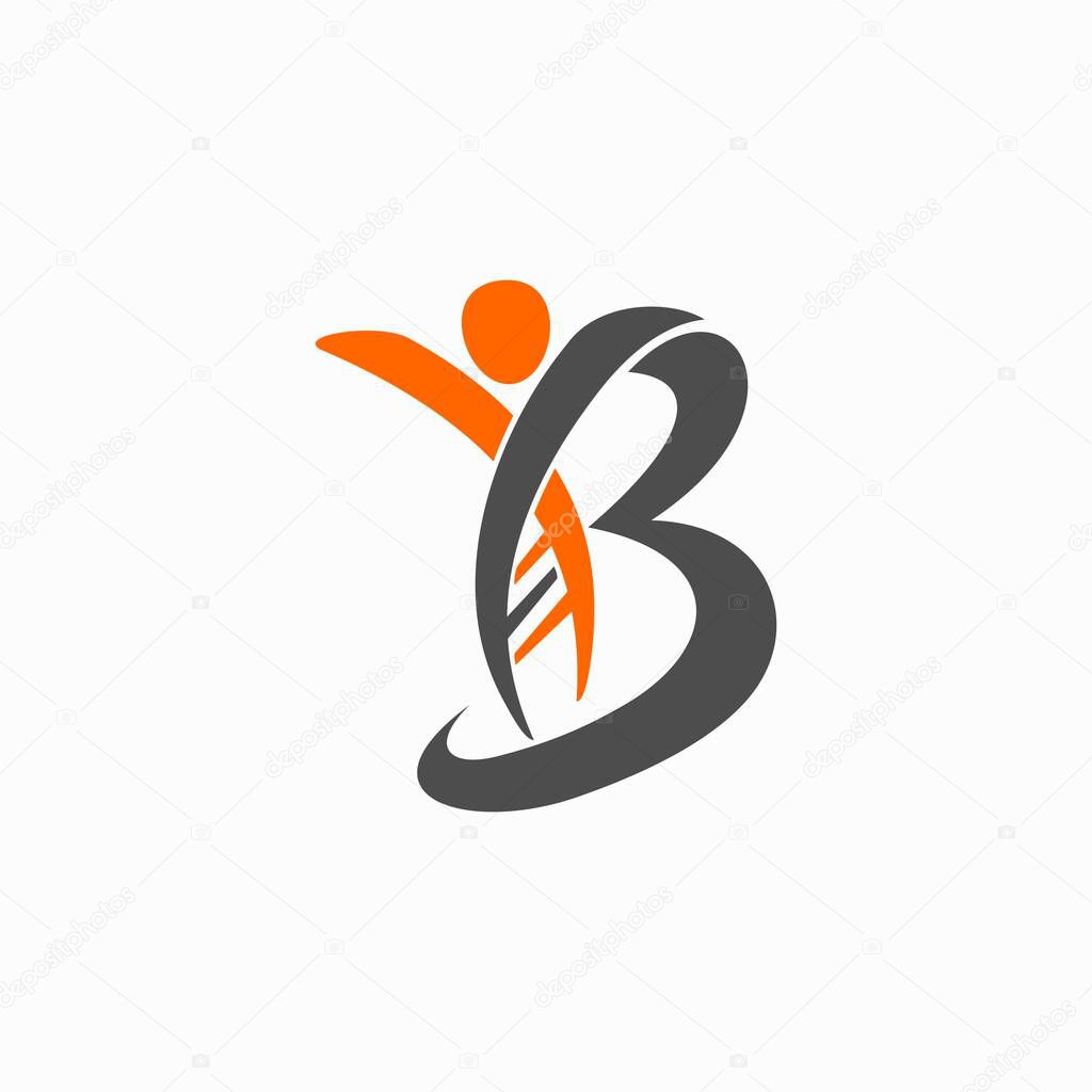 DNA logo that formed letter B