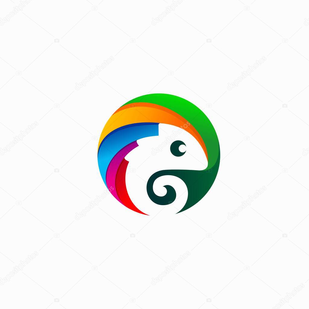 Chameleon logo that formed circle