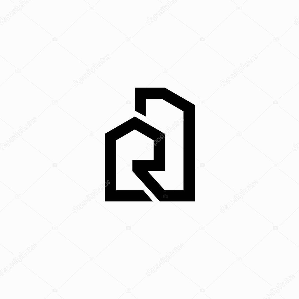 Building logo that formed letter R and the letter D