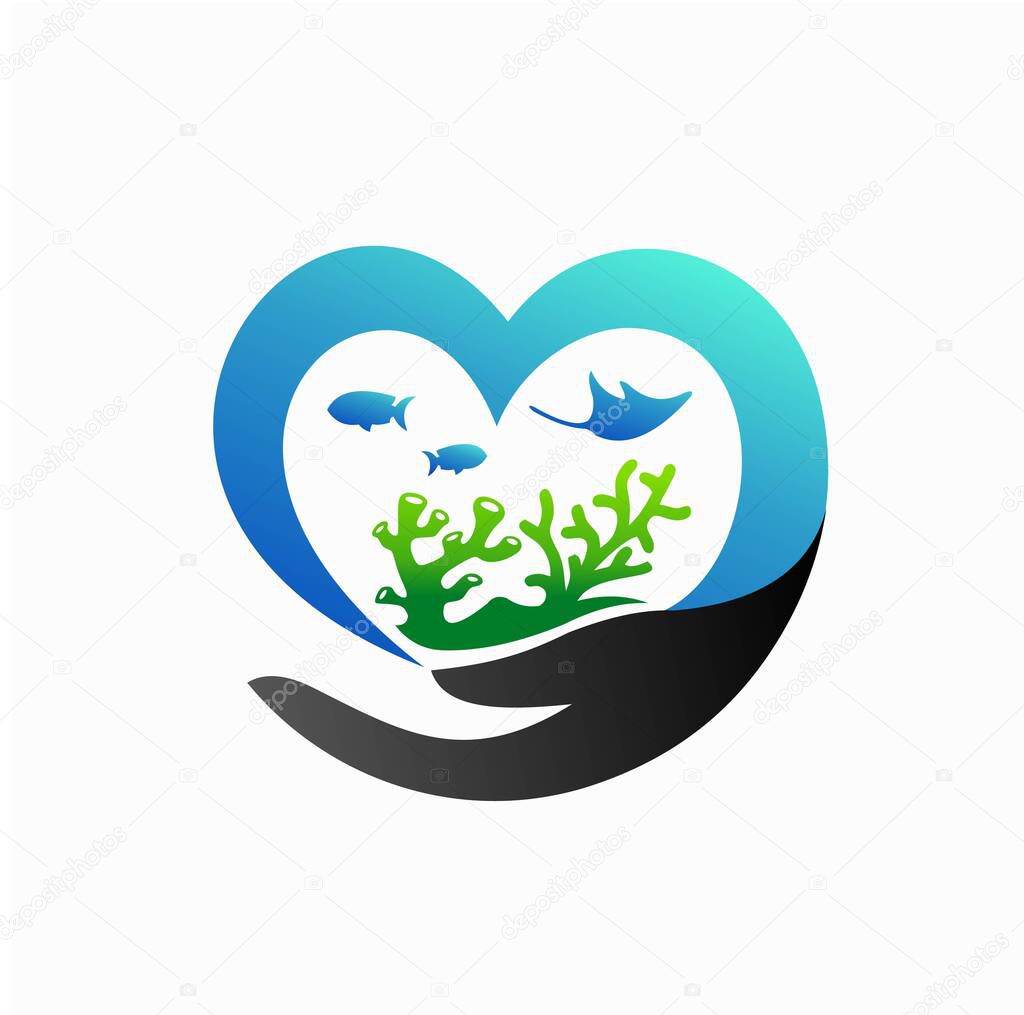 Lovers of coral reefs logo