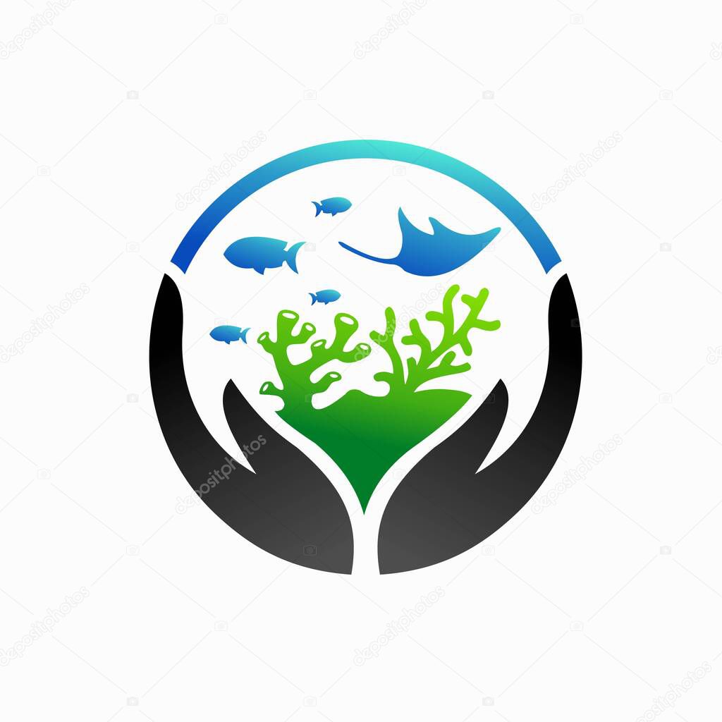 Protect of coral reefs logo