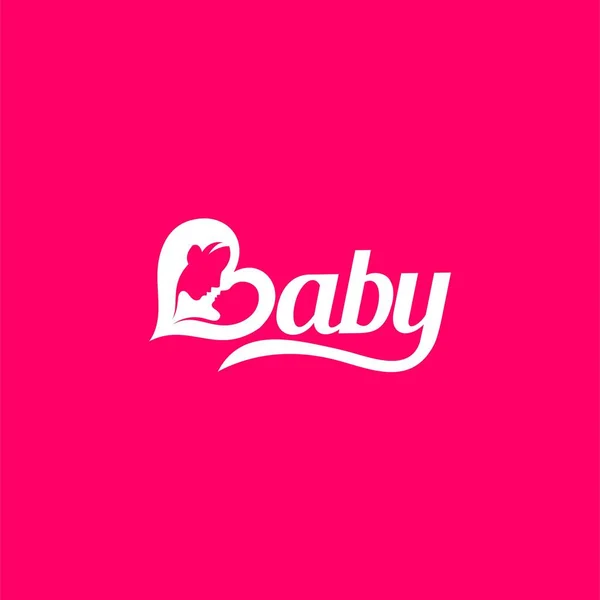 Mãe Segurando Bebezinho Com Braço Forma Coração —  Vetores de Stock