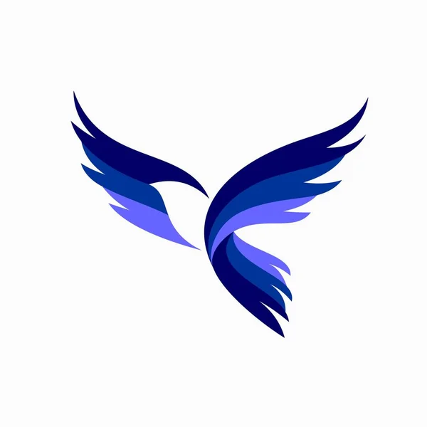 Flying Bird Vector Diseño Logo — Archivo Imágenes Vectoriales