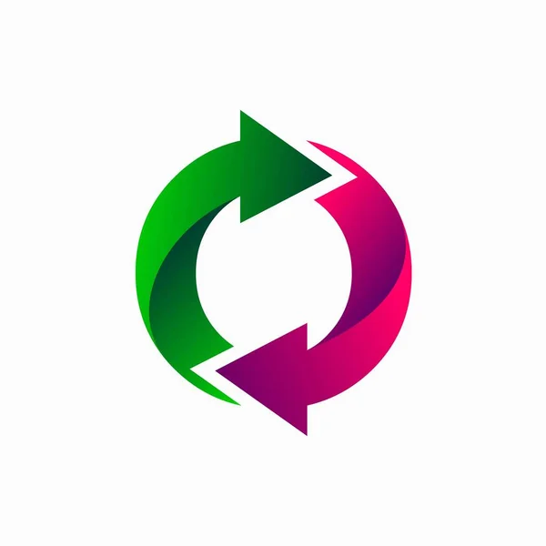 Reciclar Logotipo Que Formó Círculo — Vector de stock