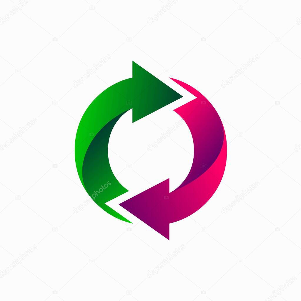 Recycle logo that formed circle