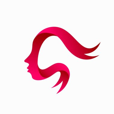kadınlar baş vektör, kurdele vektör logosu