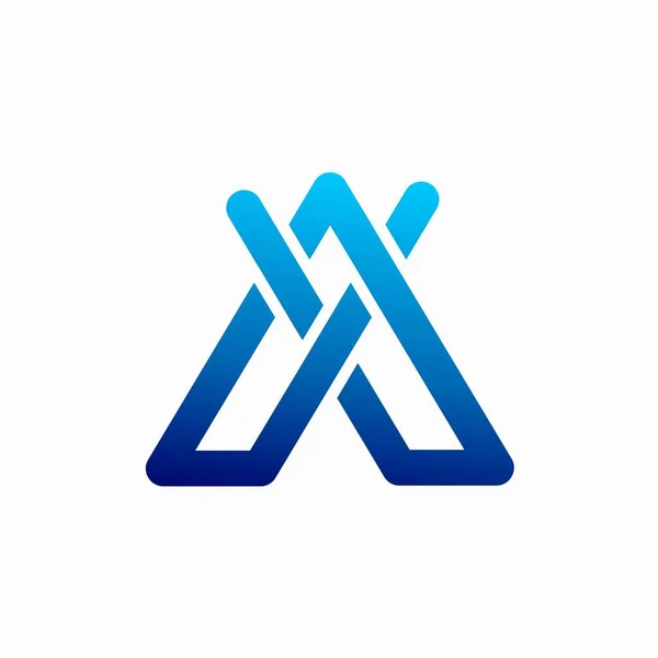 Çadır Vektör Logosu Harf Logo Tasarımı — Stok Vektör