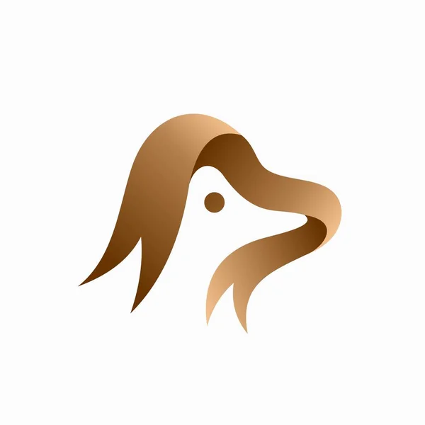 Vector Cabeza Perro Logotipo Del Vector Cinta — Archivo Imágenes Vectoriales