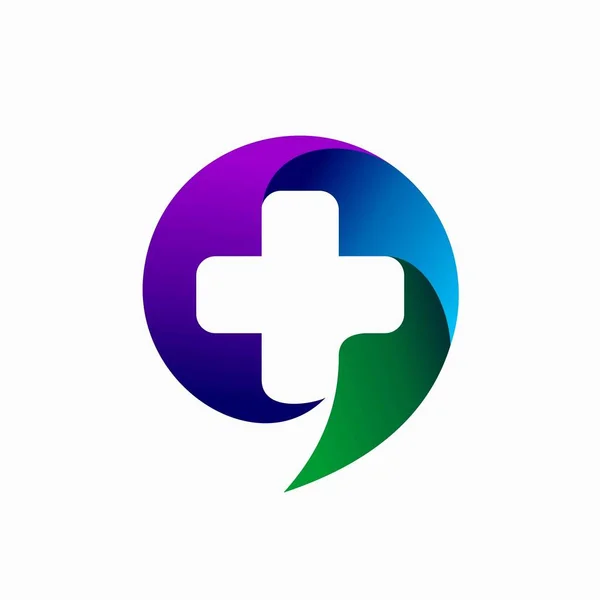 Sprechblase Logo Krankenhaus Logo Design — Stockvektor