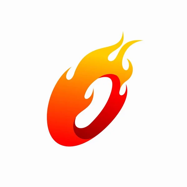 Tűz Vektor Illusztráció Tűz Logó Ikon — Stock Vector