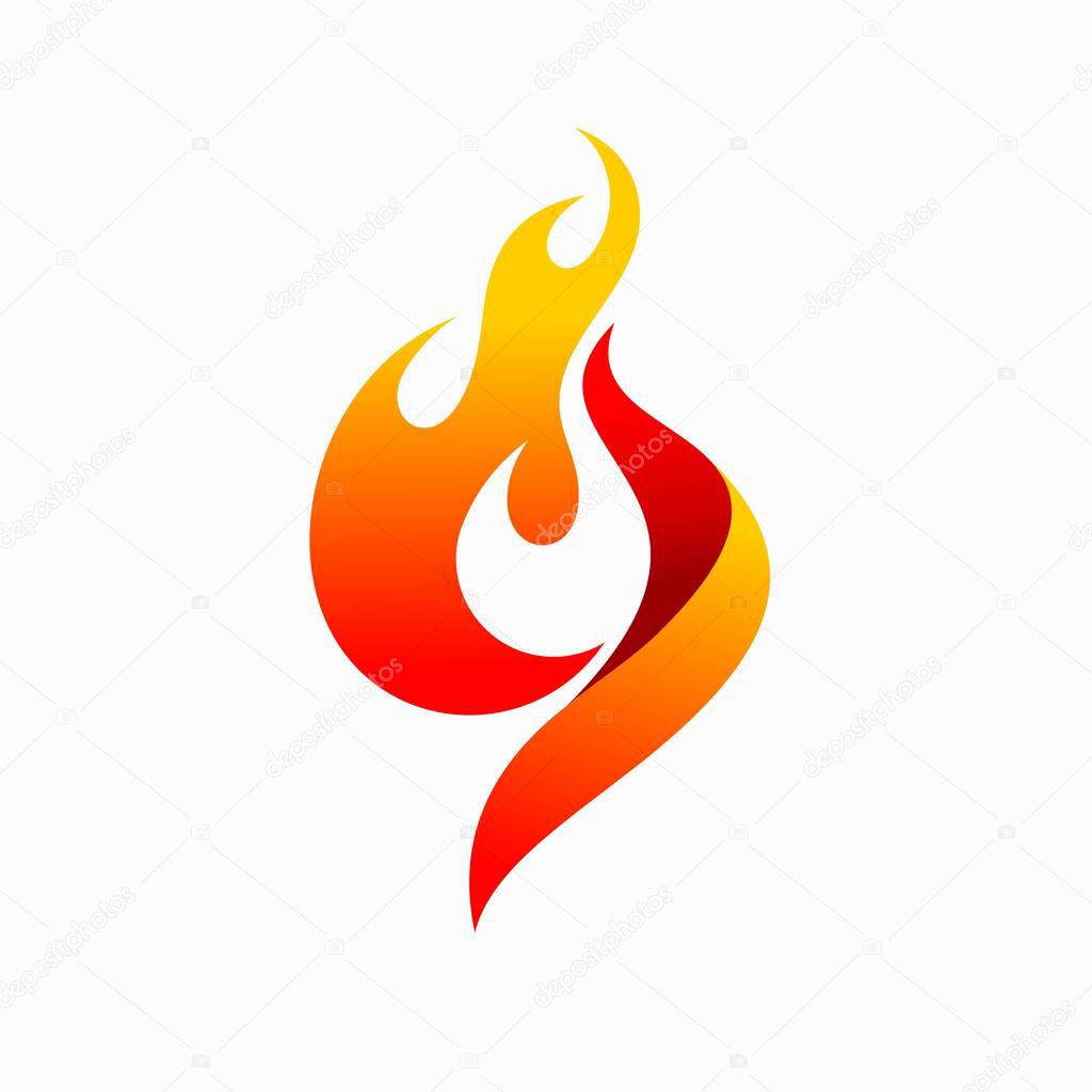 Fire vector illustration, fire logo icon