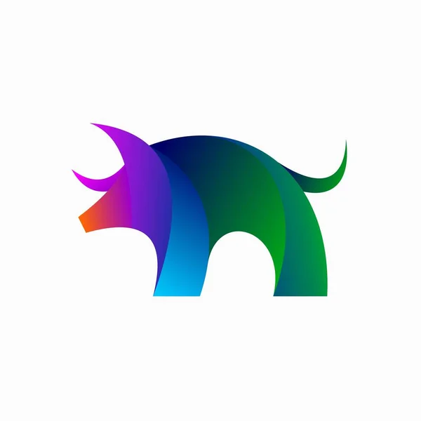 Bullenvektor Logo Büffel Logo Design — Stockvektor