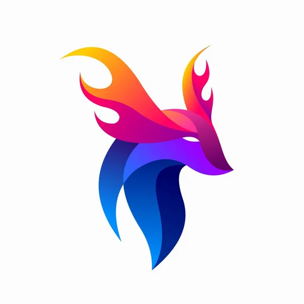 鹿の頭のロゴ抽象的な鹿のアイコン — ストックベクタ