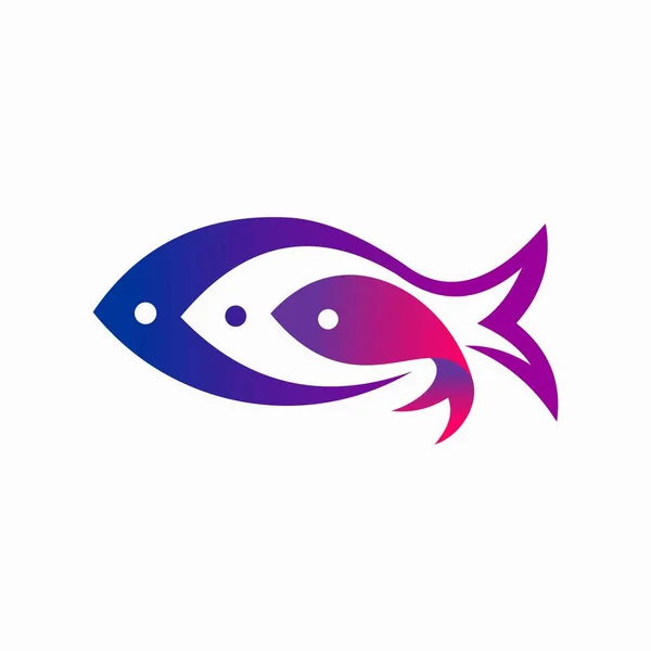 Логотип Тройной Рыбы Логотип Вектора Рыбы — стоковый вектор
