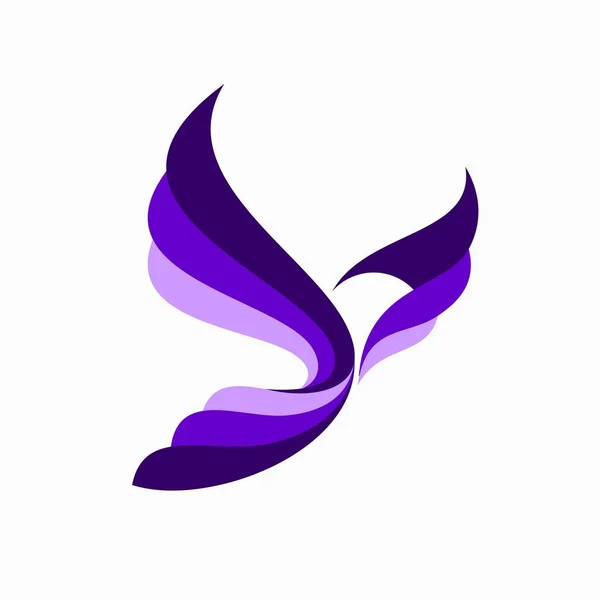 Logotipo Pássaro Voador Projeto Logotipo Pássaro — Vetor de Stock