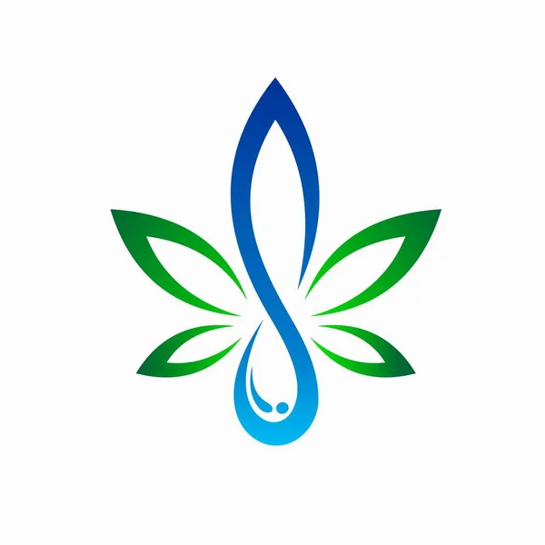 Векторний Логотип Канабісу Дизайн Логотипу Літери — стоковий вектор