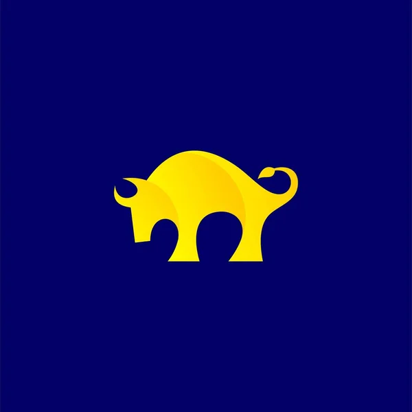 Bison Logo Design Bullenvektor Logo — Stockvektor