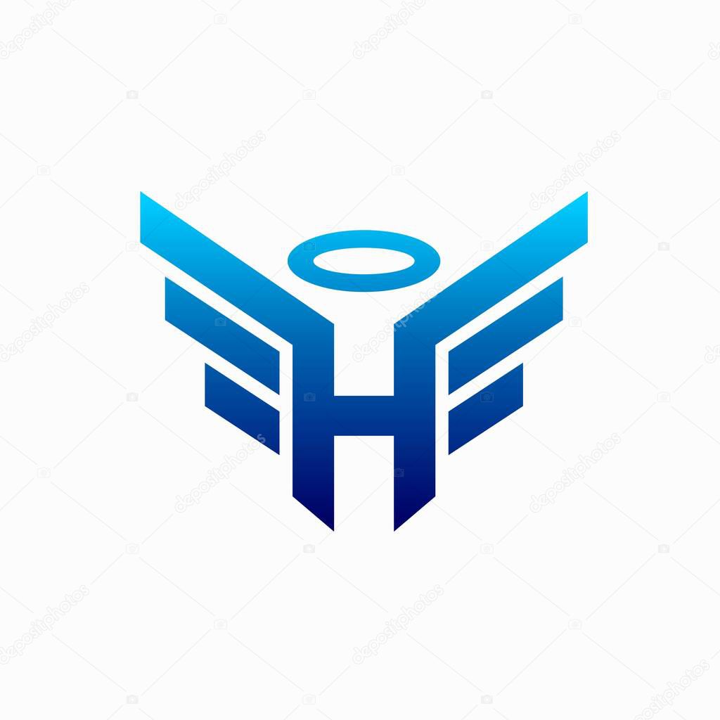 Heaven vector logo, letter H logo design