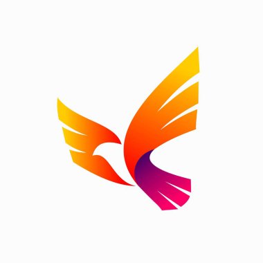 Akbaba vektör logosu, kuş logosu tasarımı