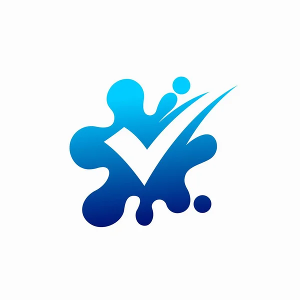 Logotipo Del Vector Marca Verificación Logotipo Del Vector Salpicadura — Vector de stock