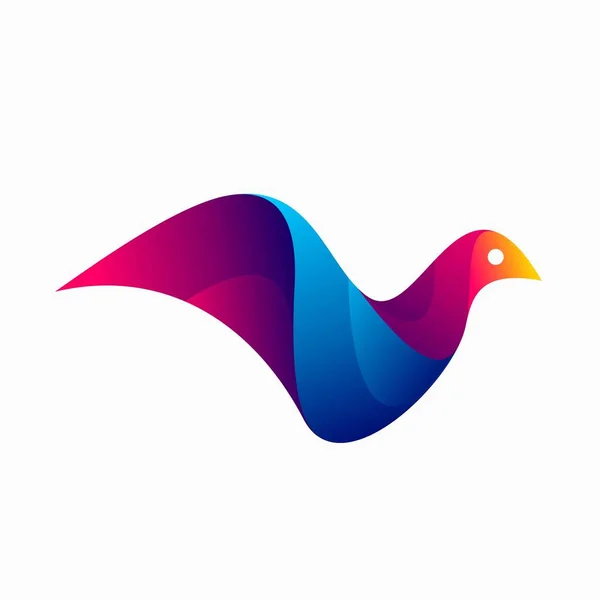 鳩のロゴデザインや鳩のベクターイラスト — ストックベクタ