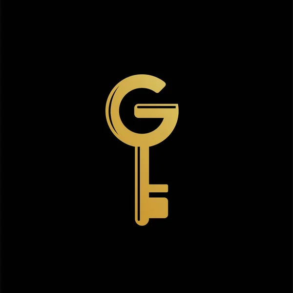 Guard Logo Design Key Vector Logo — Stock Vector