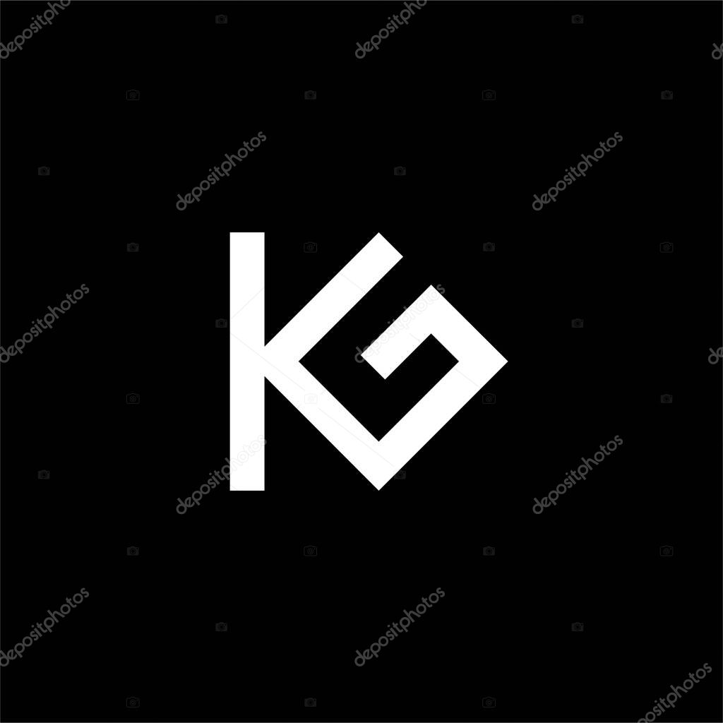 KG letter logo, KG logo design