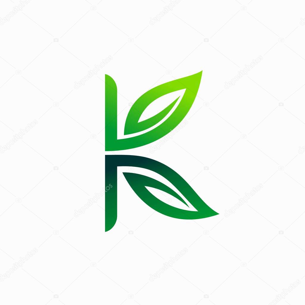 Leaf logo that formed letter K