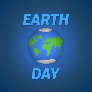 Dünya günü poster. Dünya Günü ile illüstrasyon