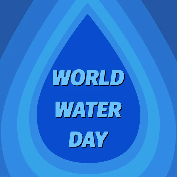 Творческое приветствие Всемирного дня воды — стоковый вектор