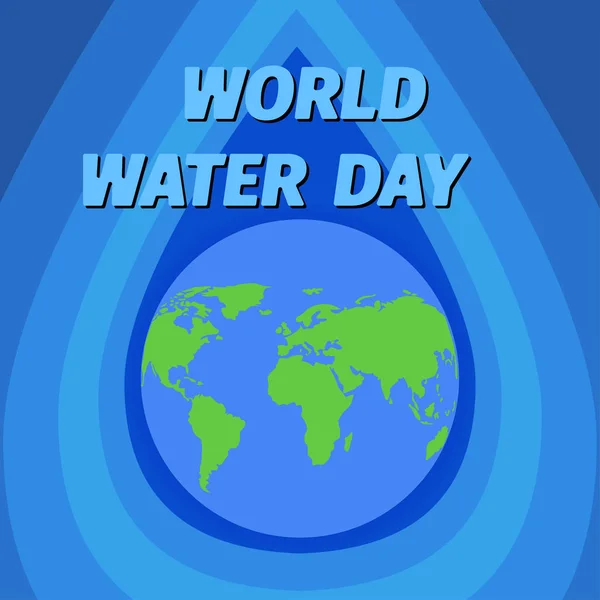 Творческое приветствие Всемирного дня воды — стоковый вектор