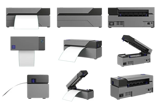 Barcode printer set — Stockfoto