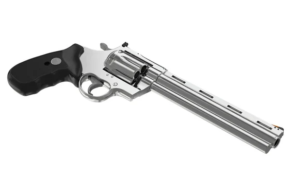Revolver chrome pistole — Stock fotografie