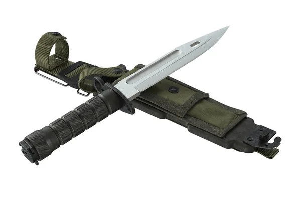 Нож армии зеленый — стоковое фото