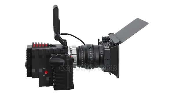 Fotocamera video nero professionale — Video Stock