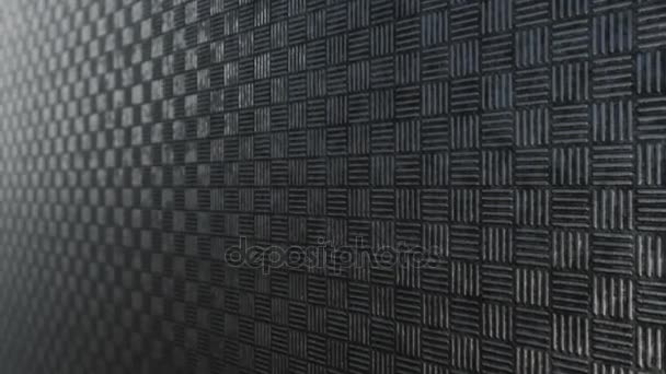 Dunkler Stahl quadratisch Muster Hintergrund Schleife — Stockvideo