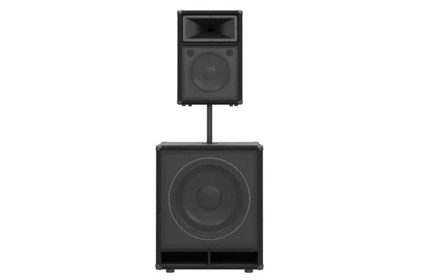 Sistem audio speaker, tampilan depan — Stok Foto