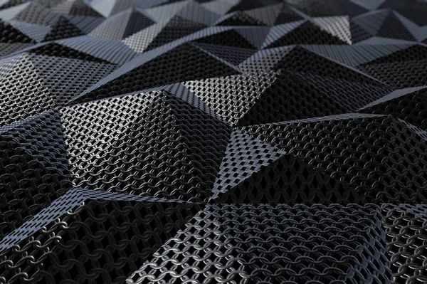 金属チェーンの鎧抽象的な幾何学的な背景 — ストック写真