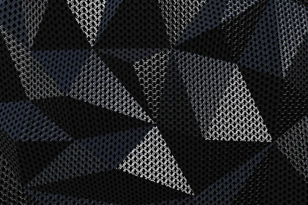 Kovová kroužková zbroj abstraktní geometrické pozadí — Stock fotografie
