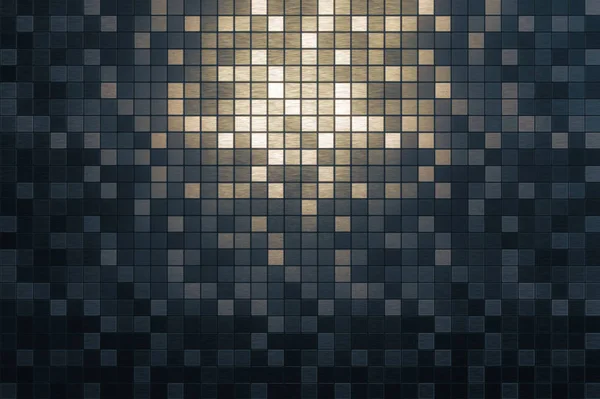 Tło wzór mozaiki kwadrat metalicznej — Zdjęcie stockowe