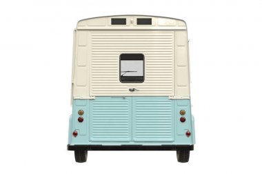 Yemek kamyonu kafesi, arka manzara.