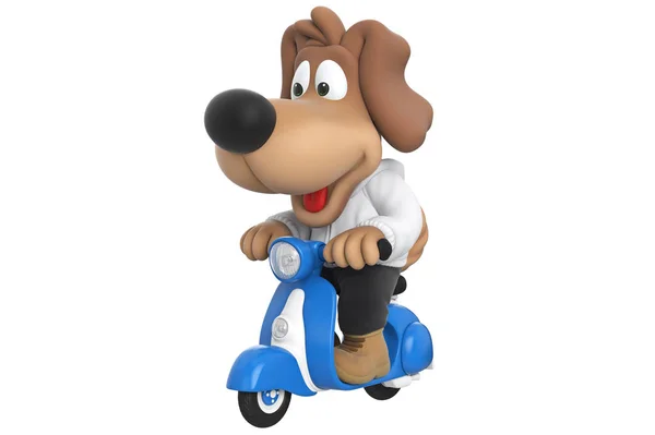 Cartoon dog cute character — Stock Photo, Image