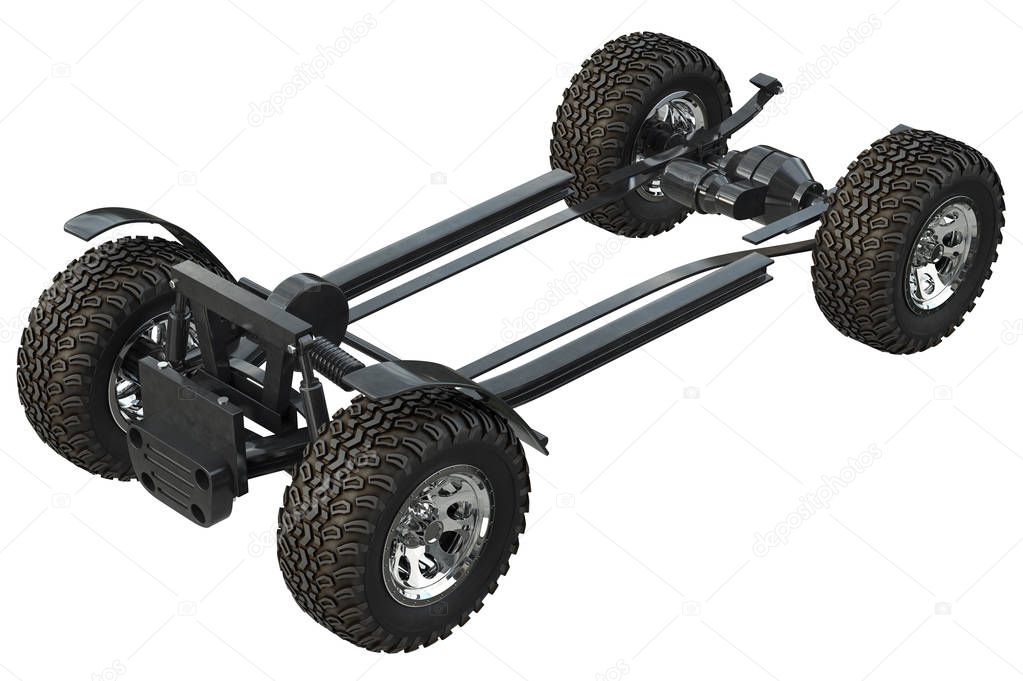 Golf car chassis frame