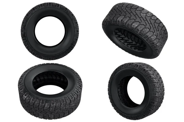 Tire wiel auto set — Stockfoto