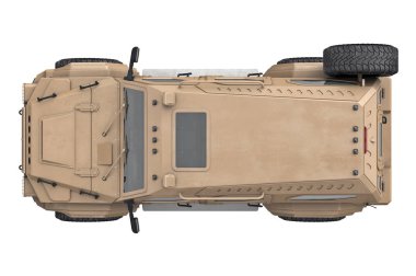SUV otomobil, üstten görünüm