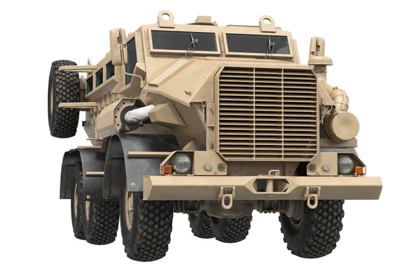 Vrachtwagen militaire beige auto — Stockfoto