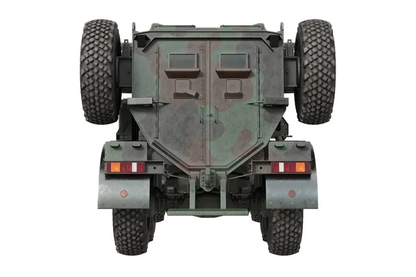 Truck army transport, back view — Stock Photo, Image