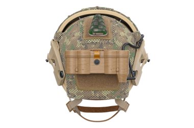 Kask askeri koruma, arkadan görünüm